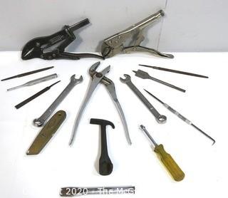 Collection of Tools including Clamping Pliers 