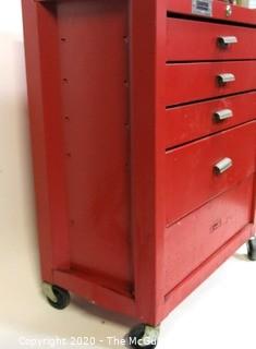 Champion Red Five Drawer Metal Tool Chest on Castors 