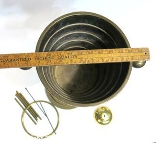 Brass Ice Bucket on Stand.  Missing Pieces