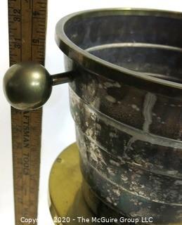 Brass Ice Bucket on Stand.  Missing Pieces