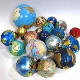 Collection of Vintage Globe Ornaments