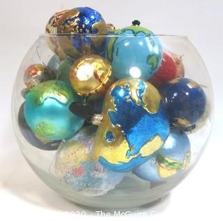 Collection of Vintage Globe Ornaments