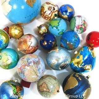 Collection of Vintage Globe Ornaments