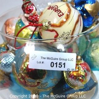 Collection of Vintage Globe Ornaments