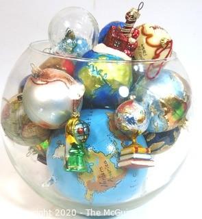 Collection of Vintage Globe Ornaments