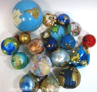 Collection of Vintage Globe Ornaments