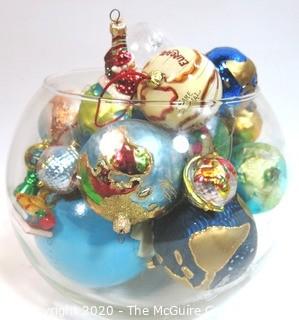 Collection of Vintage Globe Ornaments