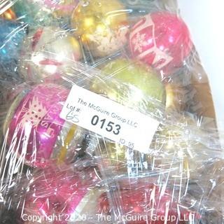 Group of Vintage Glass Ball Ornaments with Decoration