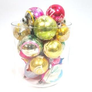 Group of Vintage Glass Ball Ornaments with Decoration