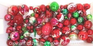 Collection of Vintage Glass Ball Ornaments