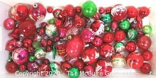 Collection of Vintage Glass Ball Ornaments