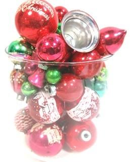 Collection of Vintage Glass Ball Ornaments