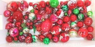 Collection of Vintage Glass Ball Ornaments