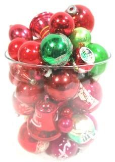 Collection of Vintage Glass Ball Ornaments