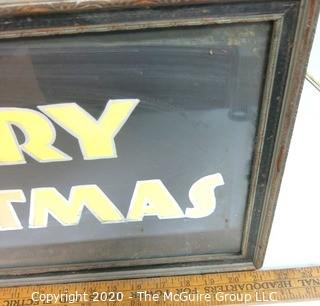 Vintage Electric Light Up Merry Christmas Sign.