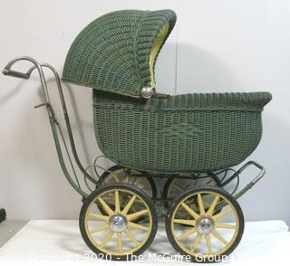 Vintage Wicker Baby Pram or Carriage.