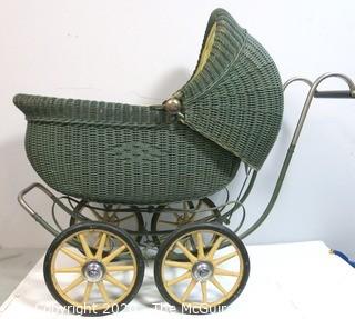 Vintage Wicker Baby Pram or Carriage.