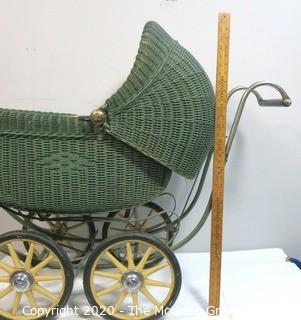 Vintage Wicker Baby Pram or Carriage.