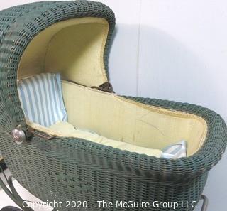 Vintage Wicker Baby Pram or Carriage.