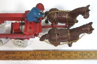 Cast Iron Horse and Carriage Toy 