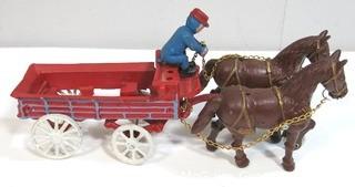 Cast Iron Horse and Carriage Toy 