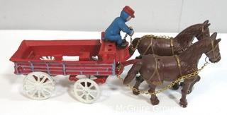 Cast Iron Horse and Carriage Toy 