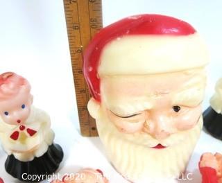 Collection of Wax Christmas Tavern Candles Made by Gurley Novelty Co.