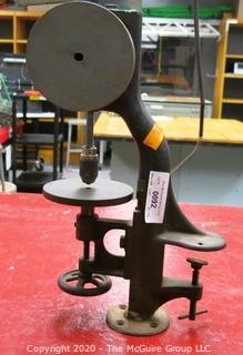 Vintage cast iron tabletop hand powered drill press