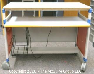 AV Computer Cart with Extension Cord and Plug. 