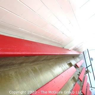 9" x 18' Original Wood Bleacher Bench from the Pit.