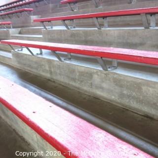 9" x 18' Original Wood Bleacher Bench from the Pit.