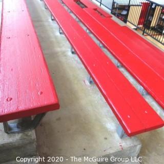 9" x 14' Original Wood Bleacher Bench from the Pit