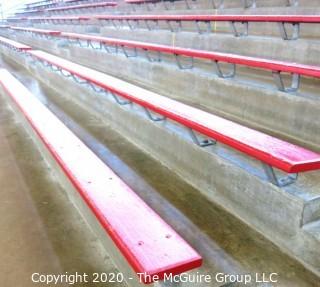 9" x 14' Original Wood Bleacher Bench from the Pit