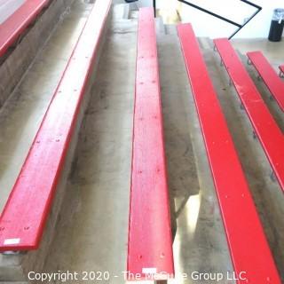 9" x 14' Original Wood Bleacher Bench from the Pit