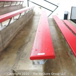 9" x 14' Original Wood Bleacher Bench from the Pit