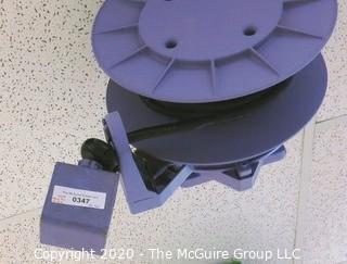 Daniel Woodhead 600V Model 9383 Industrial Grade Ceiling Mounted Retractable Electrical Cord Reel;  12/3 SOW-A 90C (Unit has been disconnected from power source, but still requires disassembly from ceiling by buyer)