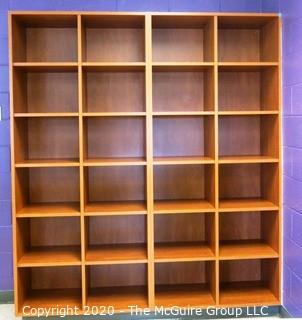 7' x 6' Wooden Cabinet Shelf with 24 Square Cubbies. 2 pieces. 