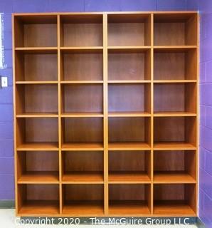 7' x 6' Wooden Cabinet Shelf with 24 Square Cubbies. 2 pieces. 