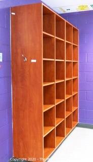 7' x 6' Wooden Cabinet Shelf with 24 Square Cubbies. 2 pieces. 