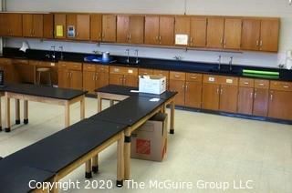 Science Room tables and cabinetry.   