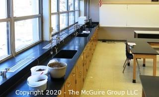 Science Room tables and cabinetry.   