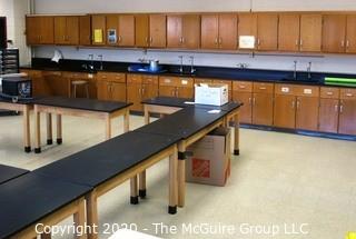 Science Room tables and cabinetry.   