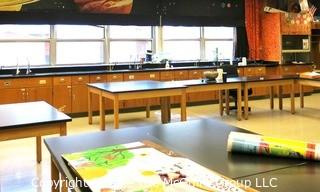 Science Room tables and cabinetry. You must uninstall and remove what you want.