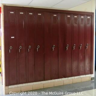 (9) 9 x 72" Metal Combination Lockers. 