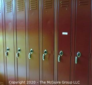 (26) 9" x 72" Metal Combination Lockers.  