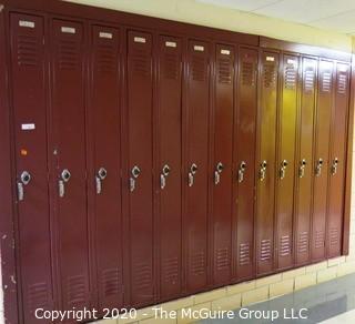 (13) 9" x 72" Metal Combination Lockers.  