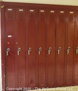 (13) 9" x 72" Metal Combination Lockers.  