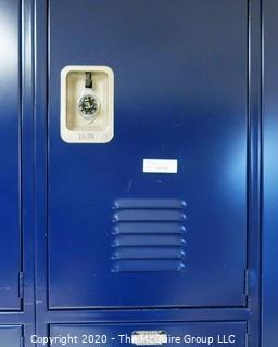 (26) Stacked Blue Metal Combination Lockers