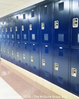 (26) Stacked Blue Metal Combination Lockers