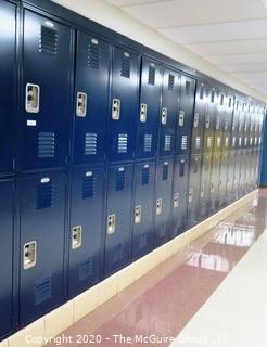 (36) Stacked Blue Metal Combination Lockers